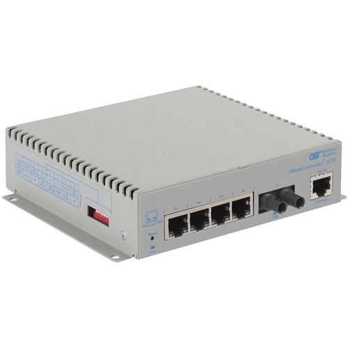 OMNICONVERTER G/M ST SM 12KM 4X 10/100/1000T TO 1000X US AC