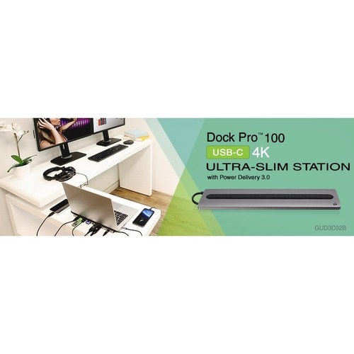 100 USB-C 4K ULTRA-SLIM STATION USB-C 4K ULTRA-SLIM DOCKING STAT