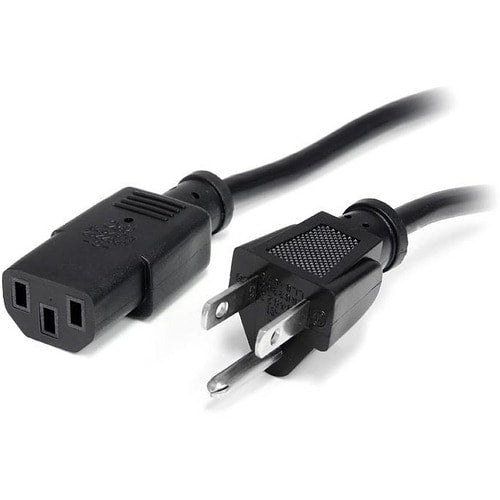 10FT COMPUTER POWER CORD NEMA 5-15P TO C13 AC POWER MONITOR CABLE