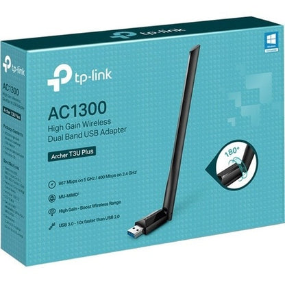 AC1300 HIGH GAIN WRLS DUAL BAND USB ADAPTER