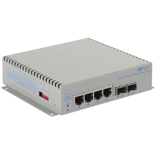 OMNICONVERTER 10GPOE+/SX AC 2X1G/10G SFP+ TO 4X 10/100/1000T