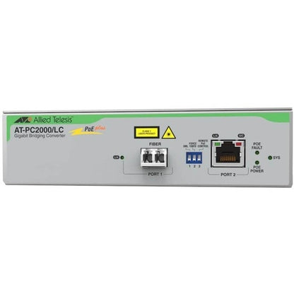 TAA 10/100/1000T-1000SX/LC POE+ MEDIA RATE CONVERTER UNIV PSU