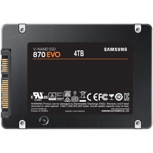 870 EVO 4TB 2.5IN SATA III INTERNAL SSD 1-UNIT 5YR WARRANTY
