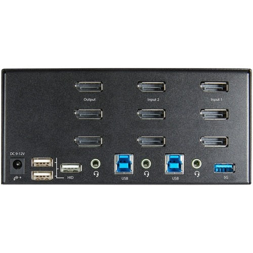 2 PORT DISPLAYPORT KVM SWITCH TRIPLE MONITOR DP 4K KVM SWITCH HUB