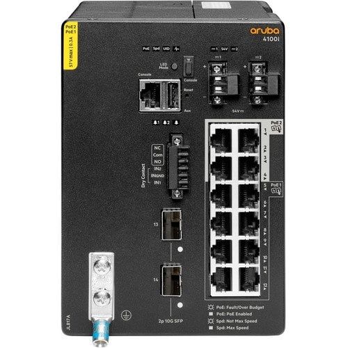 ARUBA 4100I 12G CL4/6 POE 2SFP+ DIN SW PL-WB