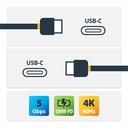 6FT USB C CABLE WITH 100W PD USB-C TO USB-C DP CHARGING CORD