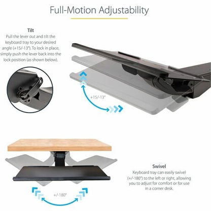 ADJUSTABLE UNDER DESK KEYBOARD TRAY ERGONOMIC DESK MOUNT TRAY