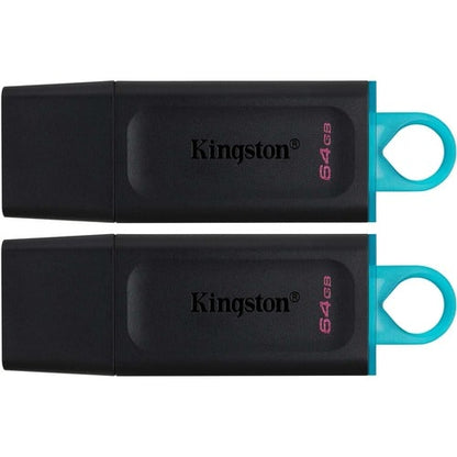 64GB USB3.2 GEN 1 DATATRAVELER EXODIA BLACK+ TEAL 2 PIECES