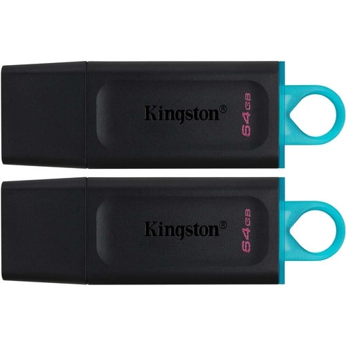 64GB USB3.2 GEN 1 DATATRAVELER EXODIA BLACK+ TEAL 2 PIECES