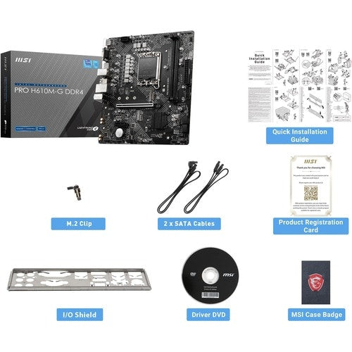 PRO H610M-G DDR4 MATX MOTHERBOARD DDR4