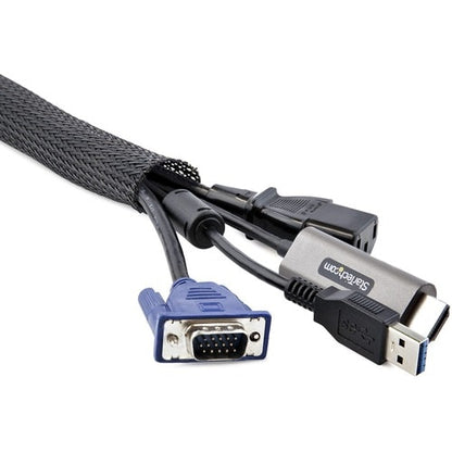 10FT CABLE MANAGEMENT SLEEVE TRIMMABLE CORD / WIRE ORGANIZER