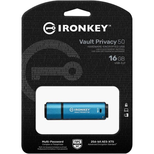16GB IRONKEY VAULT PRIVACY 50 AES-256 ENCRYPTED FIPS 197