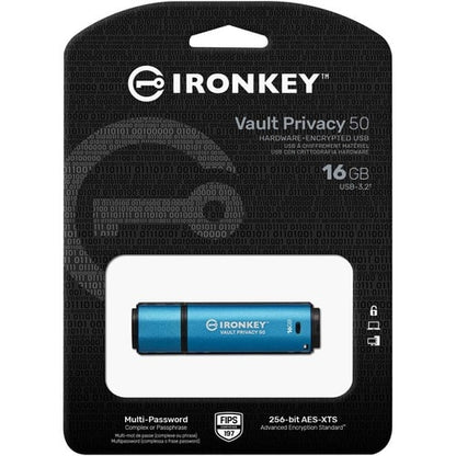 16GB IRONKEY VAULT PRIVACY 50 AES-256 ENCRYPTED FIPS 197