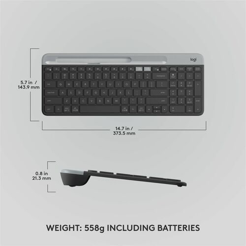 K585 WIRELESS KEYBOARD SLIM MULTI-DEVICE GRAPHITE