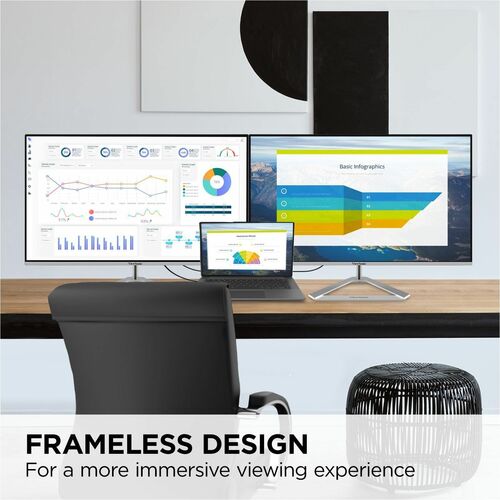 27 4K UHD THIN-BEZEL IPS MNTR W/ USB-C HDMI  DP 3840 X 2160