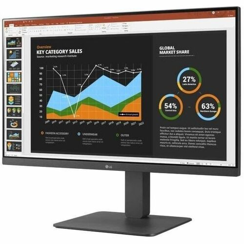 27IN 1920X1080 LCD MNTR VGA DVI DP HDMI PVT HGHT SPK VESA