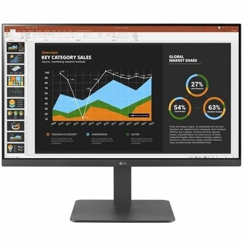 27IN 1920X1080 LCD MNTR VGA DVI DP HDMI PVT HGHT SPK VESA