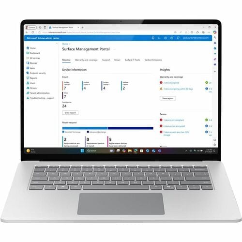 SURFACE LAPTOP 7 15IN INTEL CU7/16/256WIN11 PLATINUM