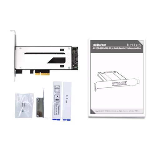 TOUGHARMOR MB840M2P-B M.2 NVME SSD TO PCIE 3.0 X4 SSD MOBILE RACK