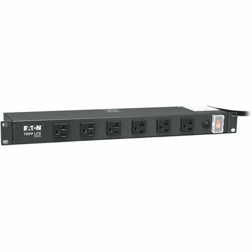 12 OUTLET RACKMOUNT POWER STRIP 1U 6 FRONT 6 REAR 15FT CORD L5-20P