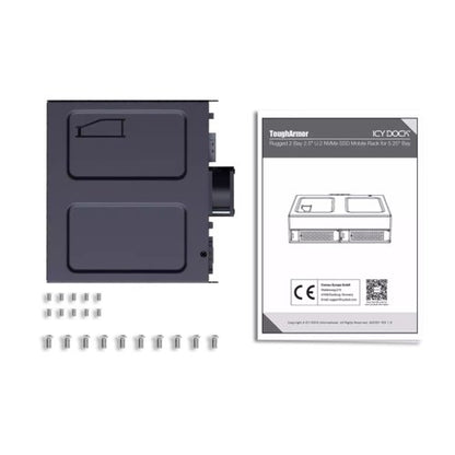 TOUGHARMOR MB105VP-B RUGGED 2 U.2/U.3 PCIE 4.0 MOBILE RACK 5.25