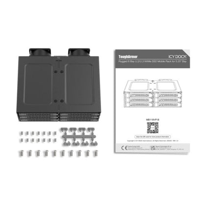 TOUGHARMOR MB118VP-B 6 X U.2/ U.3 NVME SSD MOBILE RACK 5.25 BAY