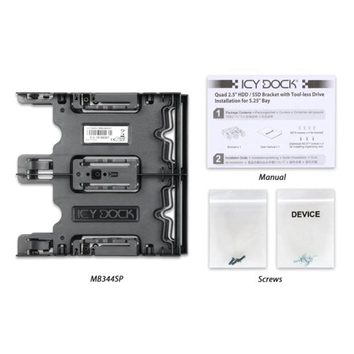 FLEX-FIT QUATTRO MB344SP 4X2.5 BRACKET FOR 5.25BAY