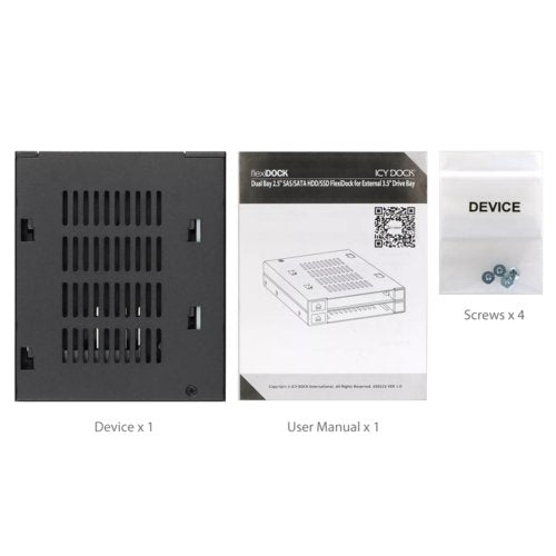 FLEXIDOCK MB522SP-B - 5.25BAY 2X2.5 TRAYLESS HOT-SWAP MOBILE RACK