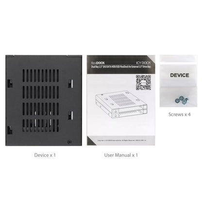 FLEXIDOCK MB522SP-B - 5.25BAY 2X2.5 TRAYLESS HOT-SWAP MOBILE RACK