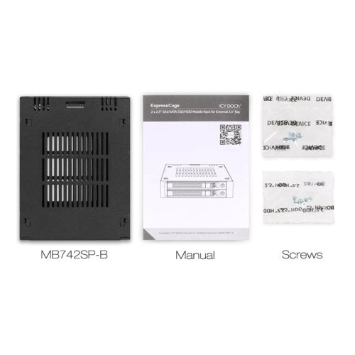 EXPRESSCAGE MB742SP-B 2X2.5 MOBILE RACK FOR EXT. 3.5BAY