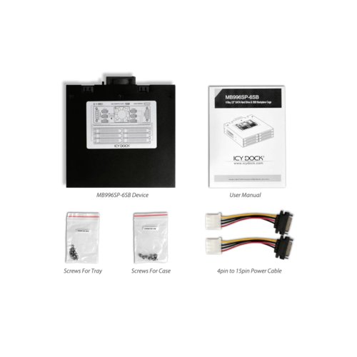 TOUGHARMOR MB996SP-6SB METAL 6X SATA 2.5 MOBILE RACK