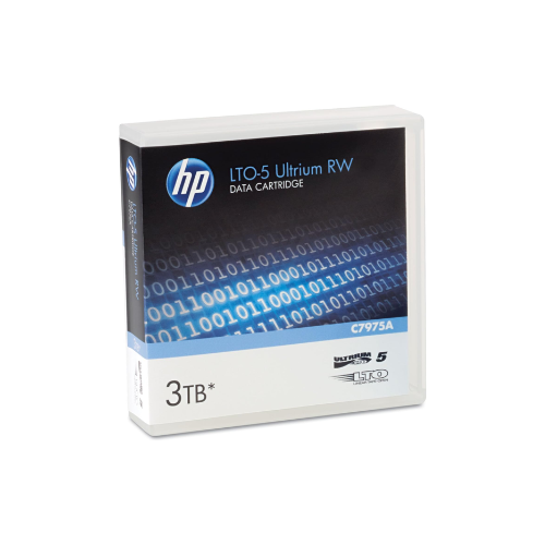 HPE C7975A LTO-5 Ultrium Data Cartridge, 1.5TB Native / 3TB Compressed