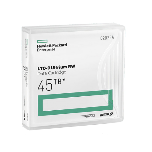 HPE Q2079A LTO-9 Ultrium RW Data Cartridge, 18TB Native / 45TB Compressed
