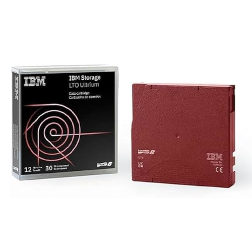 IBM 01PL041 LTO-8 Tape Cartridge, 12TB Native / 30TB Compressed, TAA Compliant