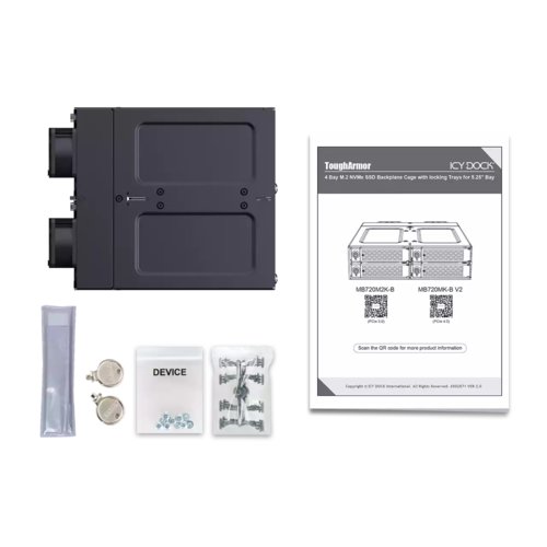 TOUGHARMOR MB720M2K-B 4 BAY M.2 NVME SSD MOBILE RACK