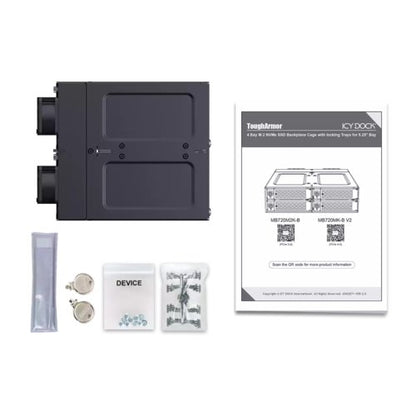 TOUGHARMOR MB720M2K-B 4 BAY M.2 NVME SSD MOBILE RACK