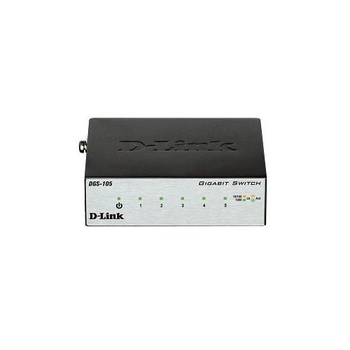 5PORT GIG DESKTOP SWITCH GREEN UNMANAGED METAL CHASSIS