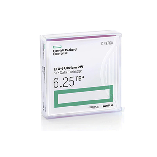 HPE C7976A LTO-6 Ultrium RW Data Cartridge, 2.5TB Native / 6.25TB Compressed