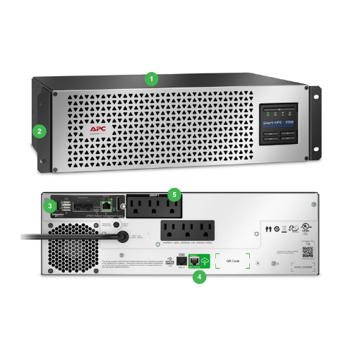 APC SMTL1500RM3UCNC Smart-UPS 1500VA Rackmount UPS – 3U, 120V AC