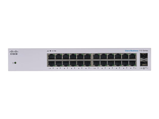Cisco CBS110-24T-NA Business110series Unmanaged Sw 24p Ge 2x1g Sfp Shared Cbs110-24t