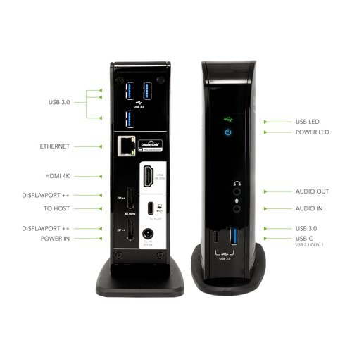 PLUGABLE UD-ULTC4K USB-C 4K TRIPLE DISPLAY DOCK W/ PD