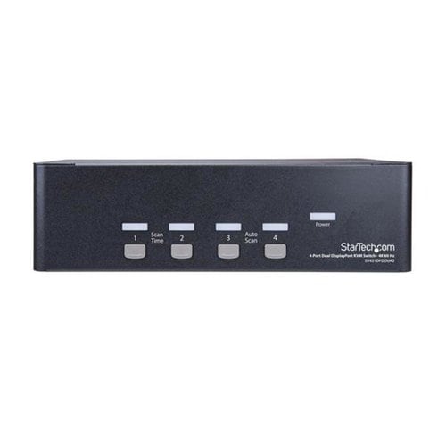 4 PORT DUAL MONITOR DISPLAYPORT KVM SWITCH TWO DISPLAYS DP KVM