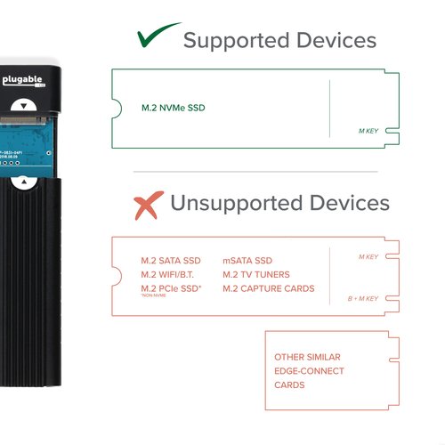PLUGABLE USBC-NVME USB C TO M.2 NVME