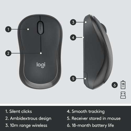 MK295 SILENT WL KEYBOARD MOUSE COMBO GRAPHITE
