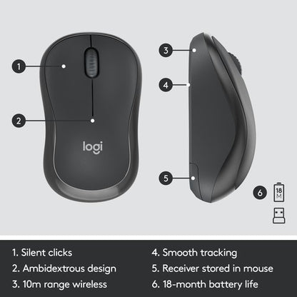 MK295 SILENT WL KEYBOARD MOUSE COMBO GRAPHITE