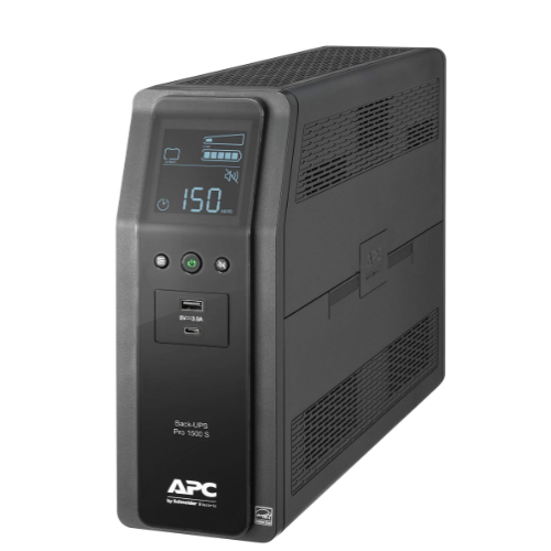APC BR1500MS2 Back-UPS Pro 1500VA/900W Tower, 120V, AVR, LCD, USB-A/C