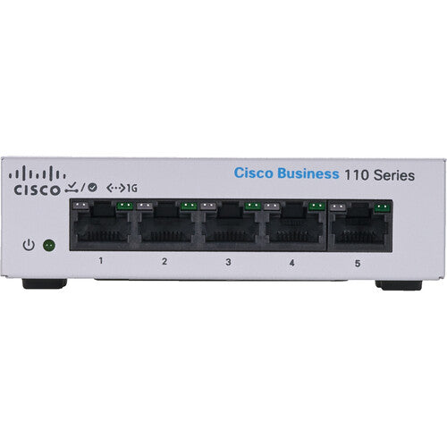 Cisco CBS110-5T-D-NA Business 110 Series Unmanaged Switch 5p Ge Dt Ext Ps Cbs110-5t-d