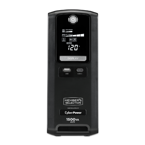 CyberPower CP1500AVRLCD3 1500VA Mini-Tower UPS – Line-Interactive, LCD, 120V