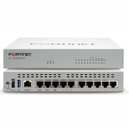Fortinet FG-60F FortiGate 60F | Next-Generation Firewall & Security Appliance, 10x Gigabit Ports