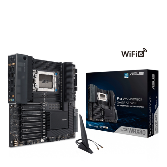 ASUS PRO WS WRX80E-SAGE SE WIFI-SI PRO WS WRX80E-SAGE SE WIFI SI W/O HYPER CARD SDVD DISC BULK 3PK